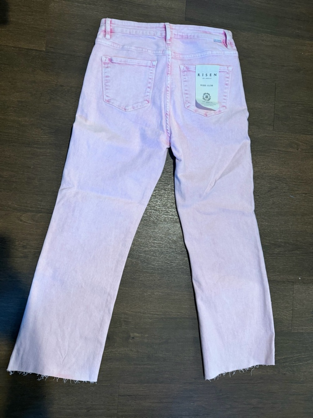 NWT Risen high rise tummy control flare jeans in a gorgeous light pink wash - Picture 3 of 5